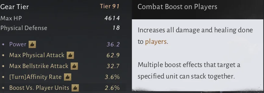 Boost Vs. Player Units